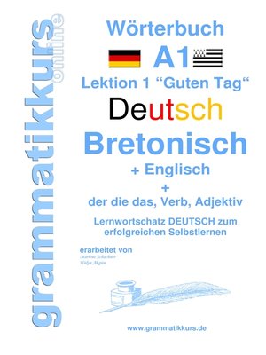 cover image of Wörterbuch Deutsch-- Bretonsich-- Englisch Niveau A1